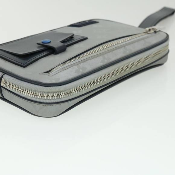 LOUIS VUITTON Monogram satellite alpha Clutch Bag Silver M44171 LV Auth 32344A - Picture 8 of 16